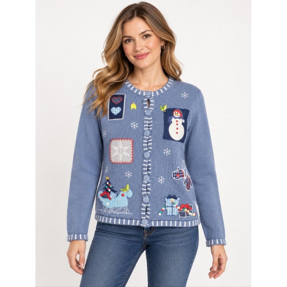 Christmas Holliday gift Holliday Editions women's fun cotton blend sweater, S
